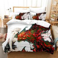 3D Print Anime Tokyo Ghoul Kaneki Ken Bedding Set Duvet Cover Bed Set Quilt Cover Pillowcase Comforter king Queen Size Boy Adult EU Single 135x200cm