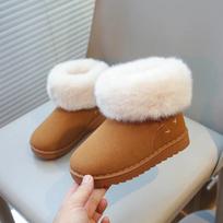Vaikiški pūkuoti batai berniukams mergaitėms Unisex Vaikų Ankle Šilti batai Storas pliušas Kailiniai Šilti Ruduo Žiema Mergaitės Velūrinis Batai 23 ruda