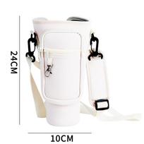 New In 40oz Water Bottle Cover Bag Pouch With Adjustable Straps Neoprene Water Pouch Holder Bottle Carrier Bag For Quencher Cup pilka spalva