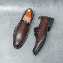 Men Formal Wear Dress Shoes Business Shoes Ripe-Yong Luxury Goods Social Shoes Gentleman Elegant Loafers Office Casual Footwear 38 ruda