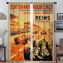 Elegant Room Curtains 2 Pieces Vintage Car Races Home Interior Curtains for Camera Partition Halloween Decoration Shades Curtain W60xH90cmx2pcs-CL