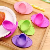 Thick Oven Mitts Silicone Heat Resistant Anti-Scald Gloves Pinch Mitts Cooking Pinch Grips Pot Holder and Potholder for Kitchen violetinė