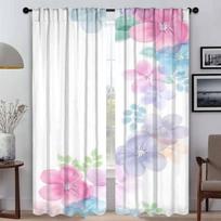 Blackout Curtain for Room 2 Panel A Little Flowers Kitchen Curtains Blinds Home Interior Curtains Tulle for Bedroom Shades Child W50xH70cmx2pcs-CL