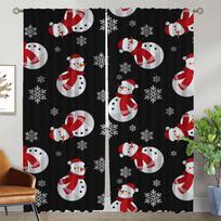 Halloween Decoration Christmas Blackout Curtain for Room 2 Panel Kitchen Curtains 2 Pieces Home Interior Curtains Partition W50xH70cmx2pcs-CL