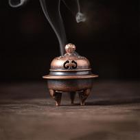 Antique Aromatherapy Stove Mini Elephant Foot Lotus Stove, Alloy Home Sandalwood Pan Incense Tripod Stove Decoration varis