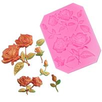 Silicone World Pasidaryk pats Rožių Gėlės Žiedlapio Silikoninė Forma Torto Kepimo Dekoravimas Fudžo Šokolado Forma Įrankiai One Size pink