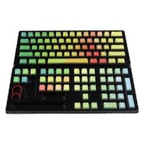 Thick PBT Dye Sub Keycaps Top Printed Fronts 108-Key   Rainbow Keycap For MX hes Gaming Mechanical Keyboard