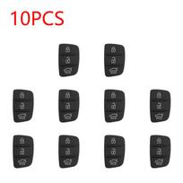 10-50PCS Key Button Soft Silicone Pad 3 Button For Hyundai I30/I35/Ix20 Solaris Verna For Kia Rio K2/K5 Sportage Key Case Cover black