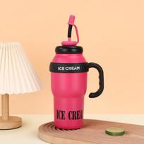 Stainless Steel Big MAC Handle Ice Bulba Cup High Appearance Level Tea Separation Thermos Cup Portable Car Handy Cup 1000ML