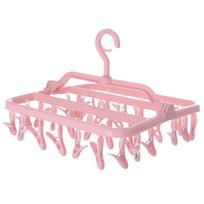 Windproof Drying Rack Plastic 32 Clip Hanger Children's Sock Rack Baby Household Multi-functional Drying Rack 01&32 white