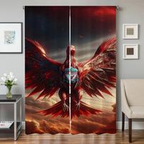 Long Curtains for Living Room 2 Pieces Blackout Curtains Door Curtain  L-liverpool-l Fc Bedroom Decoration Partition Kitchen W86xH183cmx2pcs-CL