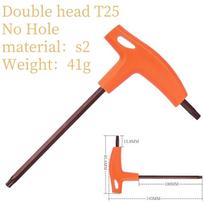 1PCS T25 Wrench MTB Road Bicycle Allen Key T-Type PP Plastic Handle Torx25 T25 Wrench S2 Tool Set Wrench Tools Bike Repair Kit orange