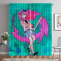 Blackout Curtains 2 Pieces Omori Elegant Room Curtains for Camera Halloween Decoration Living Room Curtain Shades Partition Home W50xH70cmx2pcs-CL