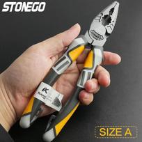 STONEGO Izoliuotos replės, Vielos nuėmimo gofravimo elektrikų replės nuėmiklis gofruotuvas vielos kirpiklis patvarus nikelio-chromo plienas white