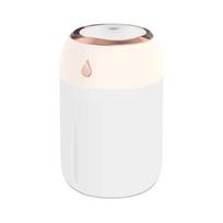 Mini USB nešiojamas oro drėkintuvas, aromaterapinis difuzorius, LED vėsi šviesa, rūkas kambariui, namams, automobiliui, augalų valytuvas, 330 ml balta
