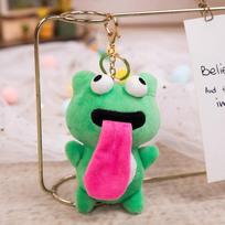 Cartoon  Frog  Plush  Collection Gift Cute  Frog Doll Lovers Gift  Pendant  Doll  Backpack Car Bag Key Ring Decor 12cm žalia