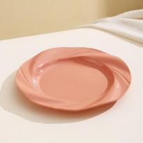 4pcs Home High-value Cake Pan Cream Style Dinner Plate Food Plate Sushi Dumpling Plate Pasta Plate Reusable Party Plates 19.5x1.5cm