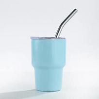 2 oz dvigubos sienelės nerūdijančio plieno mini puodelis SGlass termoso butelis su dangteliu ir šiaudeliu namų barui dvigubo sluoksnio izoliacija 2OZ white