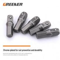 Green Forest Hex Wrench & Socket Conversion Set: Extended Hex, Large, Medium, Small Adapters gray