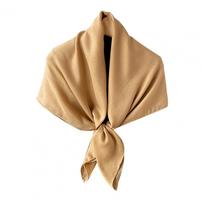 Faux Silk Scarf Solid Color Thin Women Shawl Lightweight Beach Long Scarf Wrap Daily Wear Bag Decoration chaki