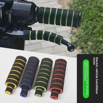 Universalūs neslystantys kempinės formos vairo rankenų uždangalai motociklams ir elektriniams dviračiams Threaded Sponge Grips 4-Piece Set žalia