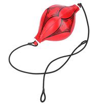 Boxing Training Leather Speed Ball Double End MMA Pouching Bag Pear Shape Toy(red) red