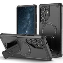 for Galaxy S25 Ultra Heavy Duty Black Stand Case for Samsung Galaxy S25 Ultra S24 Plus 5G Wireless Charging Covers for Galaxy S25 juoda