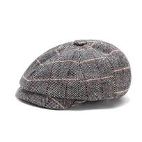 Middle-Aged and Elderly Octagonal Cap Men's Beret Autumn Winter Newsboy Caps Woolen Painter's Cap pilka