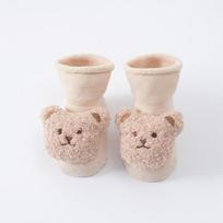 Rudeninės ir žieminės neslystančios medvilninės kalėdinės kojinės kūdikiams ir vaikams 1 metų amžiaus M [6-12 months], 241023 Terry Bear smėlis