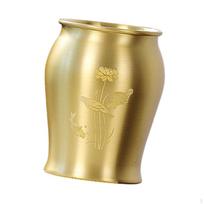 Metal Pen Holder Brush Home Elegant Desk Crafts Traditional Ideal Gift Office Multi Purpose Yellow beige