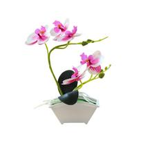 Artificial Orchid Bonsai Flowers Simulated Potted Plants Faux Plant Party Home Room Centerpiece Bathroom Ornaments