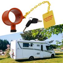 Alloy Material King Pin Lock for RVs Secure Your Trailer with Two Unique Keys