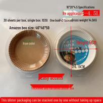 Round Double-Sided Silicone Oil-Proof Disposable Air Fryer Paper 30 pieces blister box round (16*4.5CM) balta