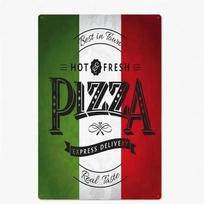 Puikus Maistas Vintažiniai Metaliniai Iškabos Picos Zona Plokštelė Baras Namų Dekoracija Geriausi Namų Gamybos Plakatai Itališka Pica Sienų Menas Lėkštė 20x30cm red