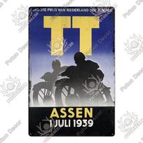 Decor Vintage Racing Track Tin Sign Isle of Man TT Metal Poster Plaque Garage Plate Bar Club Man Cave Home Wall Decoration 11.8x15.7inch red