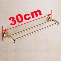 Gold Finish Stainless Steel Bathroom Accessory Double Towel Bar Towel Rail Towel Holder