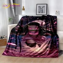 3D Demon S-Slayer Anime Kamado Nezuko Tanjirou Cartoon Blanket,Soft Throw Blanket for Home Bedroom Bed Sofa Picnic Cover Child 30x40in gray