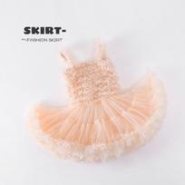 Girls' Summer Princess Mesh Tutu Dress - European & American Style M (110CM)