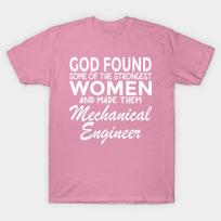 T Shirt Women God Made Strongest Women Mechanical Engineer Harajuku Print Kawaii Tshirt Summer Short Sleeve Female T-Shirt Top Tee S rožinė
