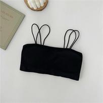 Girls Underwear Backless Sling Bras Push Up Tank Tops Vest For Women Inner Tops 36/80AB žalia