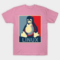 T Shirt Women Linux Tux Classic Obama Poster Red Blue Harajuku Print Kawaii Tshirt Summer Short Sleeve Female T-Shirt Top Tee S pink