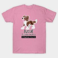 T Shirt Women Aussie Cartoonclub Brown Merle Harajuku Print Kawaii Tshirt Summer Short Sleeve Female T-Shirt Top Tee S rožinė