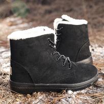 2024 Winter Cotton Plus Velvet Unisex Low-Tube Snow Boots for Middle-Aged & Elderly - Casual & Warm, Large Sizes Available 36 white