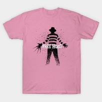 T Shirt Women Free Hugs Harajuku Print Kawaii Tshirt Summer Short Sleeve Female T-Shirt Top Tee S rožinė