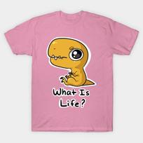 T Shirt Women What Is Life Harajuku Print Kawaii Tshirt Summer Short Sleeve Female T-Shirt Top Tee S rožinė
