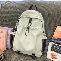 Lightweight And Simple Tooling Wind Backpack Multi-Pocket Neutral Wind Men'S And Women'S Backpack Texture Commuter Travel Bag pilka spalva
