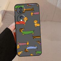 Dachshund Dog Case For Honor Magic 5 Lite Pro 50 70 90 8X 9X X6 X7 X8 X9 Honor X6a X7a X8a X9a X9b Cover Honor X6a gray