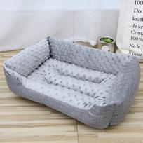 Doodou Velvet Pet Nest Warm Plush Dog Kennel Cat Stepping on Milk Nest Pad Dog Sleeping Mat Dog Cat Universal Sleeping Cushion 40 * 30 gray