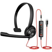 NUBWO HW02 USB Headset with Microphone Noise Canceling & In-line Control, Ultra Comfort Computer Headset, on-Ear Wired Earphone (USB-C/3.5mm) Package size:16*15.5*6cm juoda