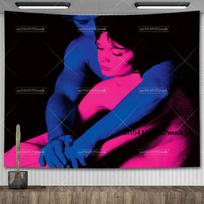 TV Girl Albums Who Really Cares Wall Poster Tapestry Psychedelic Couple Lover Art Tapestry Aesthetic Bedroom Decoration Painting 29x37in 74x94cm